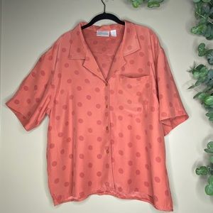 100% Silk short sleeve button up